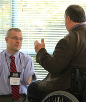 John Robinson giving presentation